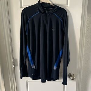 Nike Dri-FIT Black and Blue Running Top